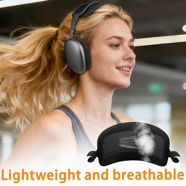 Alt view image 7 of 7 - Pressure Relief Headband Pad for AirPods Max - Black(1.0 Gen)