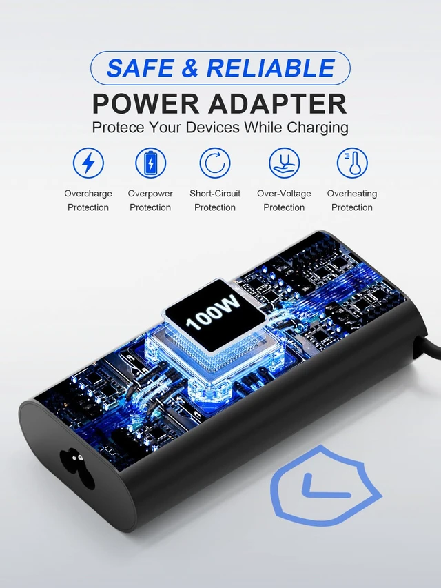 Alt view image 2 of 6 - 100W USB-C Charger for Dell Latitude & Precision Laptops Compatible with Latitude 5540/5440/7440/5340/7340/7640,Precision 5480/3580/3480/3581,Inspiron 14/16/5000/7000/5430/7430/7440