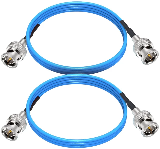 Main image of HD-SDI 3G SDI Cable 3ft 75 Ohm RG179 Thin BNC Coaxial Cable 2-Pack Blue Low loss flexible sdi cables for Cameras BMCC Monitor,Support 1080P HD-SDI/3G-SDI/4K Video Jumper