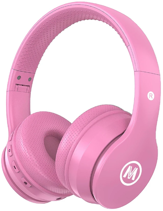 Main image of Headphones Kids Bluetooth 5.4 Wireless Play Time 68H Safe Volume Limit 85/94dB Over-Ear Foldable Headset,Fast Charging,with Aux Cord Built-in Mic for Toddler Child Pad Study Tablet Pink