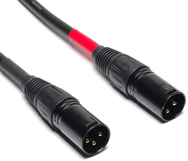 Alt view image 4 of 7 - 1/4 Inch to 3-pin XLR Cable, 6.35mm Quarter inch TRS Male to XLR Male Microphone Balanced Cable (1FT)