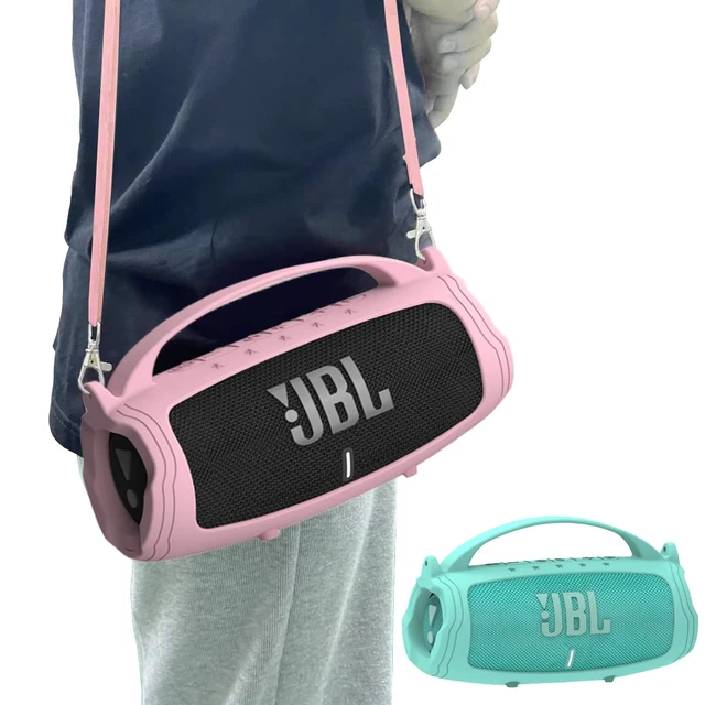 Alt view image 3 of 6 - Silicone Cover Case for JBL Charge 5 Portable Bluetooth Speaker Protective Skin Holder for JBL Charge 5 Speaker Accessories, NOT Fit Wi-Fi Version (Pink Case)