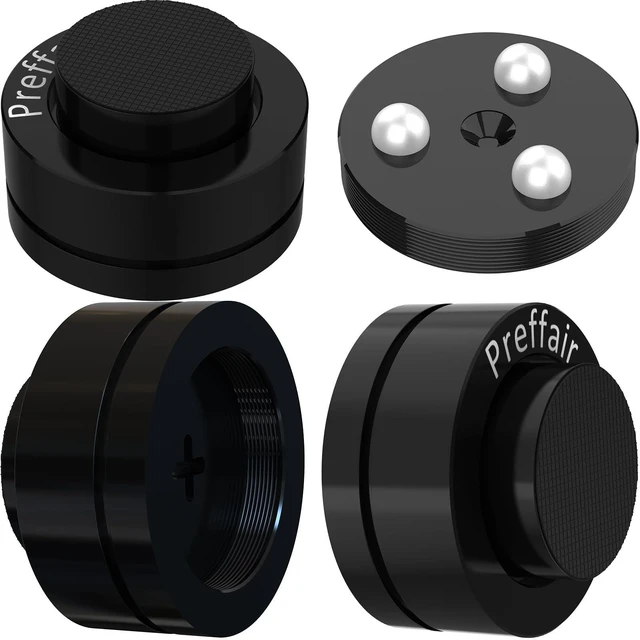 Main image of 4 Pcs Turntable Anti-Vibration Isolation Feet Speaker Feet Isolators Subwoofer Shock Absorber Stand Speaker Cone Pads with Ceramic Beads for DAC Recorder, HiFi Amplifier (Aluminum Alloy)