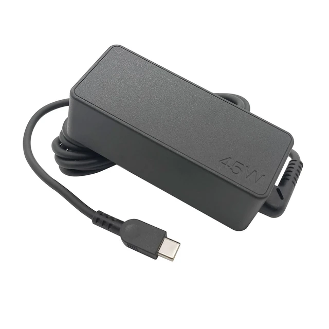 Alt view image 6 of 7 - Laptop Charger 45W Watt USB Type C(USB-C) AC Power Adapter - Chromebook Duet 3 (11"")Yoga 6 (13"" AMD) 2 in 1100e (2nd Gen) (11.6"") Laptop, black, ADLX45YCC3G