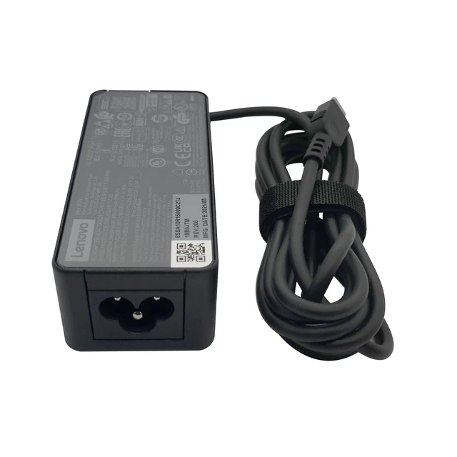 Alt view image 4 of 7 - Laptop Charger 45W Watt USB Type C(USB-C) AC Power Adapter - Chromebook Duet 3 (11"")Yoga 6 (13"" AMD) 2 in 1100e (2nd Gen) (11.6"") Laptop, black, ADLX45YCC3G
