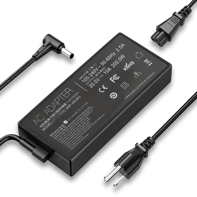 Main image of 200W Charger for ASUS ROG Zephyrus G15 TUF Dash F15 ADP-200JB-D 6.0x3.7mm Compatible with ROG Zephyrus G14 G15 ROG Strix G15 G17 TUF Dash F15 FX516 FX517 TUF Gaming A15 F15 A17 ProArt Studio PX713