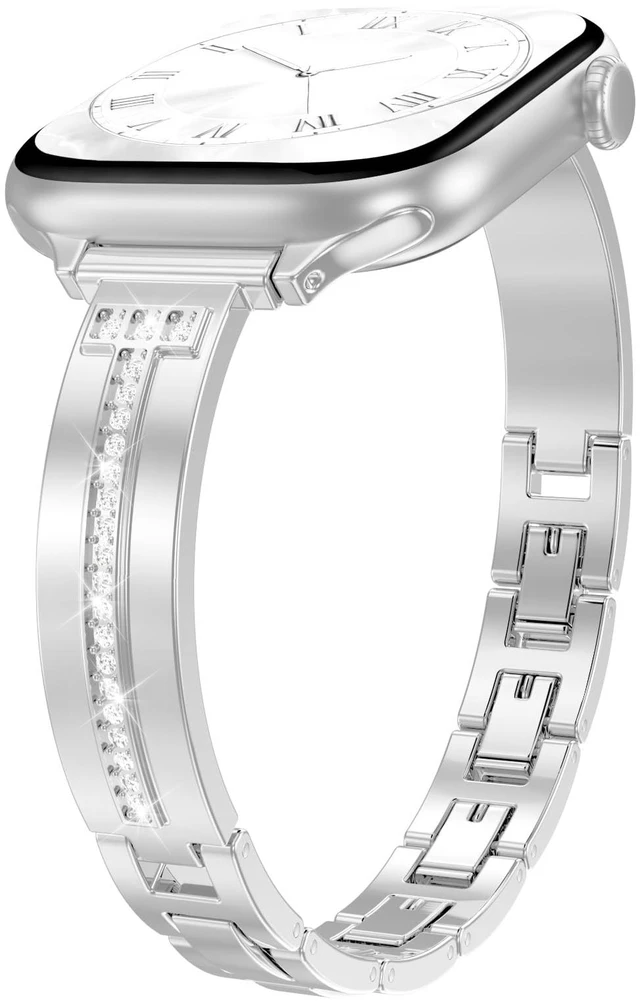 Main image of Slim Band Compatible with Apple Watch All Series Thin Metal Band, Dressy Jewelry Strap, for Women, for iWatch Series 12 11 10 9 8 7 6 5 4 3 2 1 SE 3/2/1 Ultra 4/3/2/1
