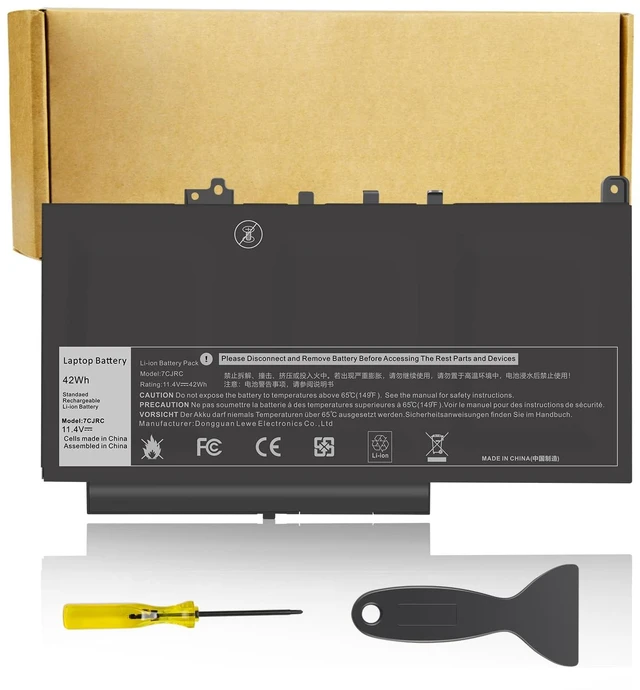 Main image of 7CJRC Laptop Battery for Dell Latitude 7470 7270 E7470 E7270 Battery 7CJRC KNM09 0KNM09 21X15 021X15 TX283 0TX283