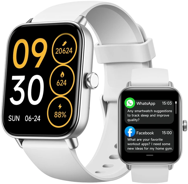 Main image of Smart Watch for Women,1.85'' AMOLED Ultra-Clear Screen,Alexa Built-in Fitness Tracker with 110+ Sport Modes Heart Rate/SpO2/Sleep/Calories Monitor,Smartwatch for iPhone/Android,IP68 Waterproof