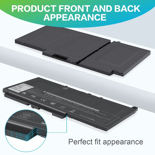 Alt view image 5 of 7 - 7CJRC Laptop Battery for Dell Latitude 7470 7270 E7470 E7270 Battery 7CJRC KNM09 0KNM09 21X15 021X15 TX283 0TX283