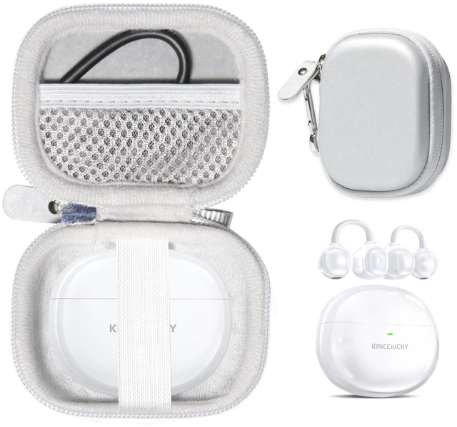 Main image of Case for King Lucky i121 Clip on Earbuds Open Ear 5.4 Headphones (White)