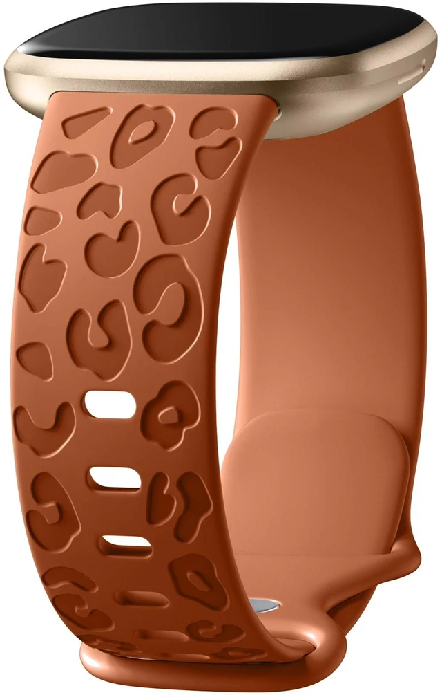 Main image of Leopard Bands Compatible with Fitbit Versa 4/Sense 2/Sense/Versa 3 Cute Fancy Bands Compatible with Fitbit Versa 4 Bands for Women,Waterproof Replacemen Strap for Sense 2/Sense/Versa 3 Bands