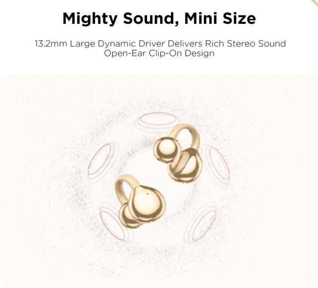 Alt view image 7 of 7 - Clip on Open Ear Wireless Earbuds with Butterfly Earrings,Bag Bluetooth 6.0 Wireless Headphones for Women Girl Gift, Jewelry Charging Box with Light & Mirror, Sports Workout, Orange
