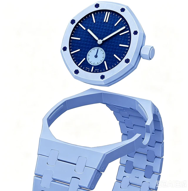 Main image of Full Ceramic Watch Case & Strap Replacement Compatible with AP x Swatch Royal Pop Series,Convertible Wrist Strap for 3 o'clock Crown Orientation,Waterproof Replacement Strap