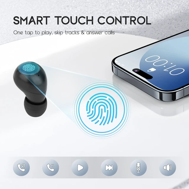 Alt view image 5 of 6 - Invisible Mini Wireless Bluetooth Earbuds Tiny IPX5 Waterproof Sleep Stereo Wireless Bluetooth Earbuds Ultra Small Invisible Mini In-Ear, Fit All Ears Stereo Sound for Comfort Sleep & Daily Use