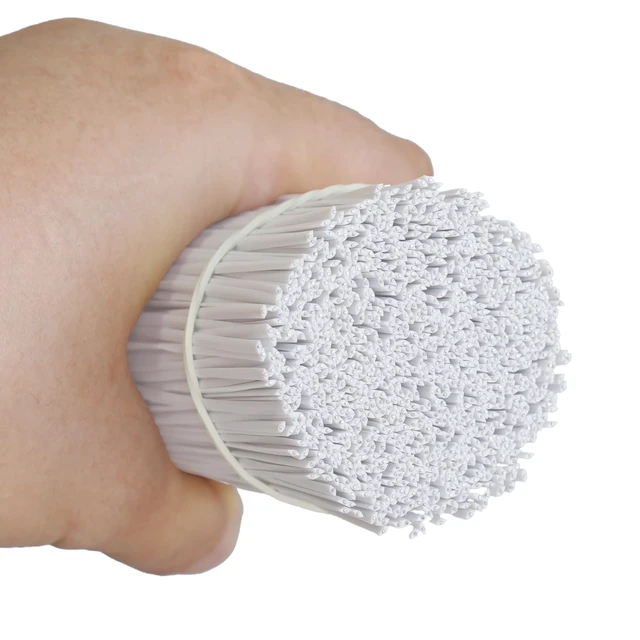 Alt view image 3 of 6 - 1000 pcs 6 inch White Cable Twist Ties Plastic Twist Ties with Rugged Metal Innercores Reusable Fastening Cable Cord Wire Ties
