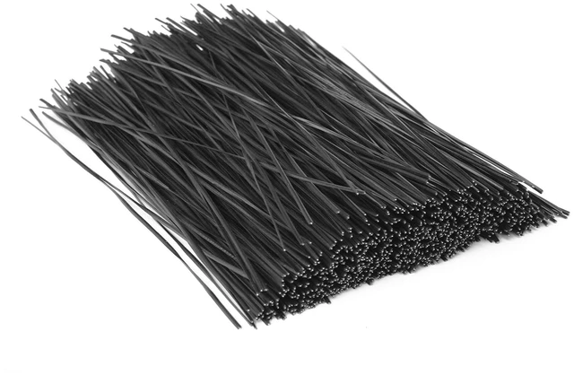 Main image of 1000 pcs 8 inch Black Cable Twist Ties Plastic Twist Ties with Rugged Metal Innercores Reusable Fastening Cable Cord Wire Ties