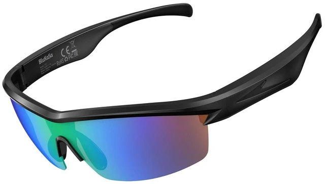 Main image of Waterproof Bluetooth Glasses for Cycling Running Black and Blue Bluetooth Sunglasses, Smart Glasses, Polarized Lenses,Bluetooth Glasses for Women&Men, Long Battery Life