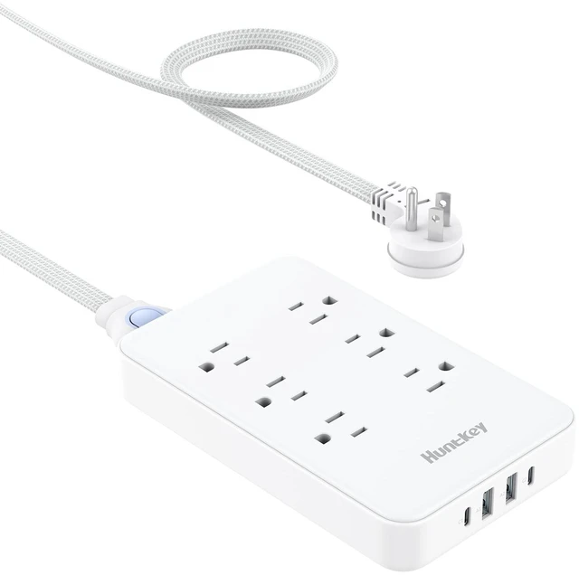 Main image of Innovative Power Strip, Cord Removable Design (4FT), 6 Outlets Surge Protector with 4 USB Ports (2 USB-C, 2 USB-A), ETL Listed