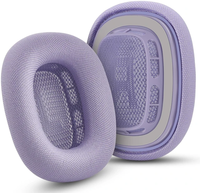 Main image of Ear Cushions for AirPods Max, Original Silicone Noise Reduction (Purple) Upgraded Ear Cup Covers for Apple AirPods Max 1 & 2 Headphones, Strong Magnet Cups Pads, Durable Mesh Fabric, Softer sponge