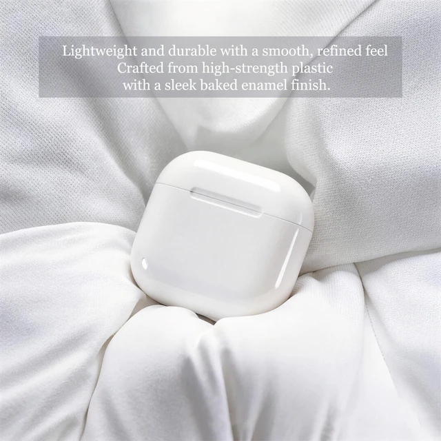 Alt view image 3 of 7 - Replacement Wireless Charging Case Compatible with AirPods Pro1/2 USB-C. Bluetooth Pairing Sync Button, 600 Mah Built-in Battery, White