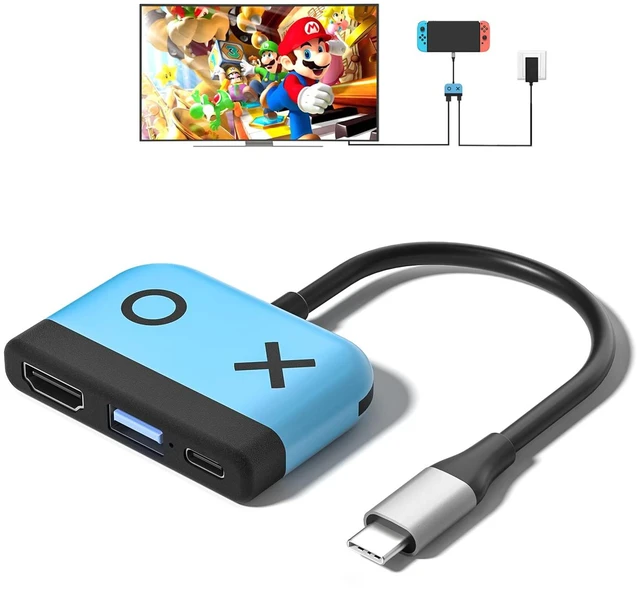 Main image of Switch Dock for Nintendo Switch/Switch OLED,Portable TV Docking Station 4K/60HZ HDMI TV USB 3.0 Port and USB C Charging,Compatible with Nintendo Switch Steam Deck and More