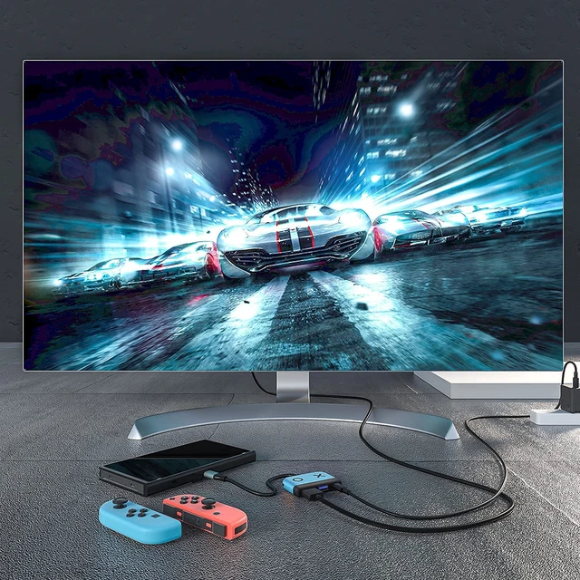 Alt view image 5 of 6 - Switch Dock for Nintendo Switch/Switch OLED,Portable TV Docking Station 4K/60HZ HDMI TV USB 3.0 Port and USB C Charging,Compatible with Nintendo Switch Steam Deck and More