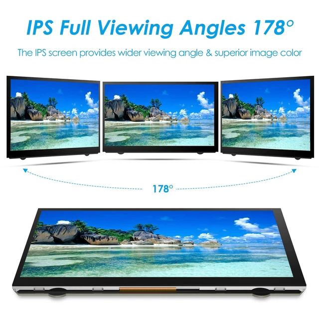 Alt view image 2 of 7 - 7 Inch Raspberry Pi Screen 800x480 HDMI Portable Monitor IPS LCD Screen Display for Raspberry Pi 5/4/3/2/Zero/B/B+ Win11/10/8/7 (Non-Touch)