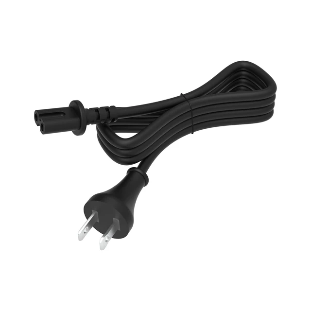 Alt view image 7 of 7 - 8.2FT Power Cord for Sonos Speakers Five Play5 Beam Amp Arc, Black Replacement Extension Cable,Compatible with Sonos Playbase Arc Ultra, Ray, Sub Gen 3 & Mini, 2 Prong Universal AC Adapter