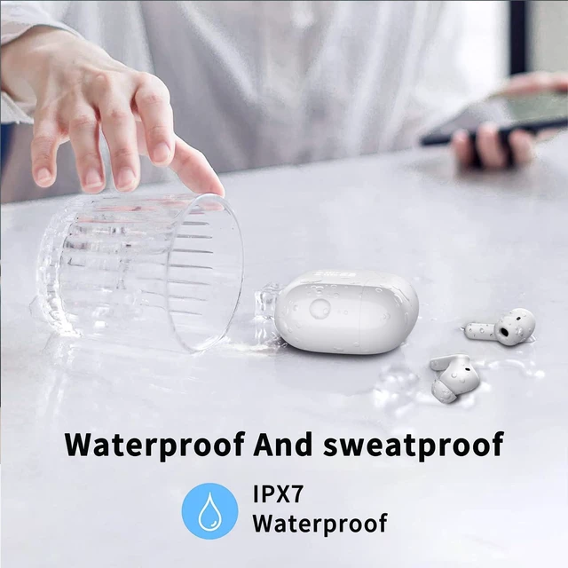 Alt view image 7 of 7 - Wireless Earbuds, Bluetooth 5.4 Headphones in Ear with 4 ENC Noise Cancelling Mic, New Wireless Earphones HiFi Stereo Deep Bass 40H Playtime, In-Ear Bluetooth Earbuds LED Display IP7 Waterproof, White