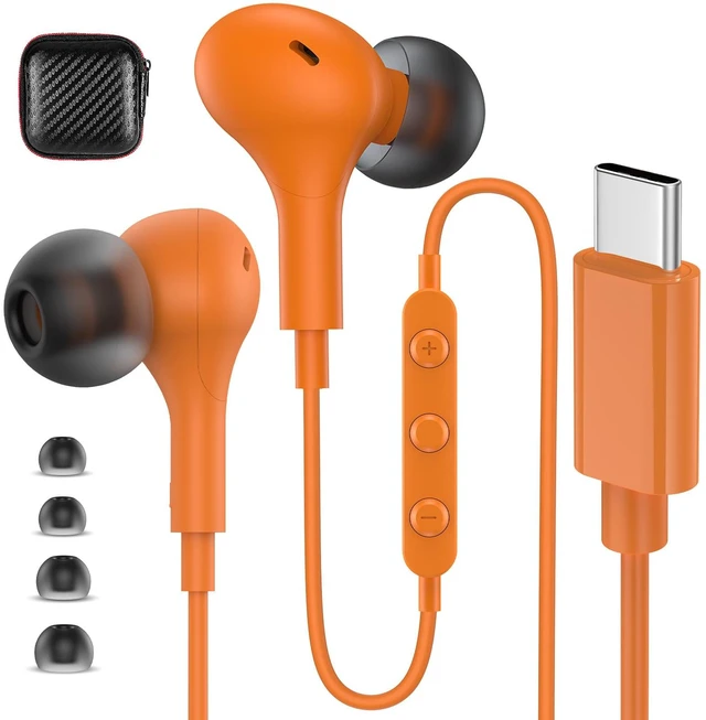 Main image of USB C Headphones Wired Earbud for iPhone 18 Pro Max 17 16 15,0range for Samsung S26 S25 Ultra S24 Wired Headphones,Corded USB Type C Earphone with Microphone&Remote for iPad 10 11th Pixel 10a 9