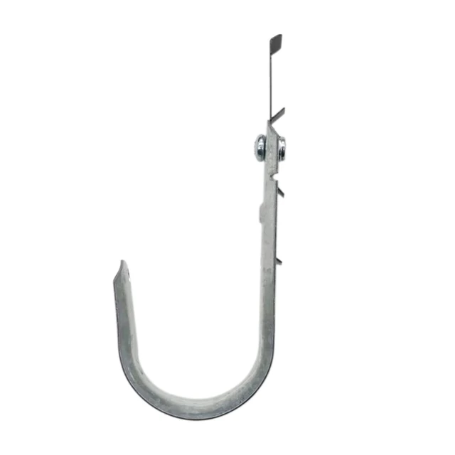 Alt view image 3 of 6 - 2" Cable Support J Hook with W Clip, Heavy Duty Metal Wire Cable Support J-Hook Hangers for Attaching Ceiling Grid Wire Threaded Rod (20 Pack)