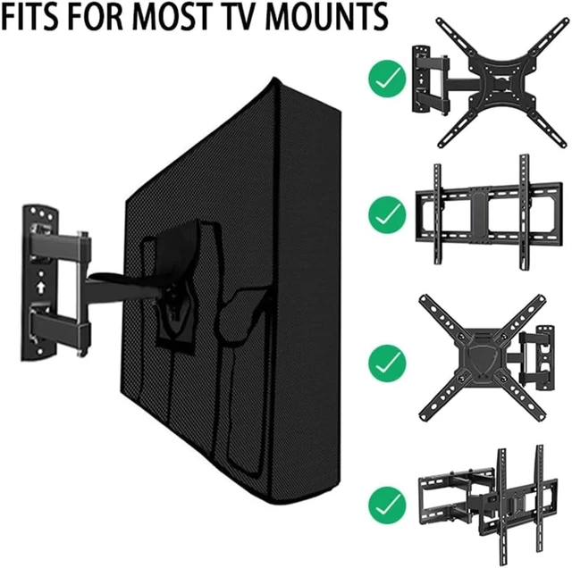 Alt view image 3 of 7 - Waterproof Outdoor TV Covers for 60 to 65 inch Outside TV, Flat TV Cover 600D Weatherproof Outside Flat TV Screen Protector Cover with Remote Control Pocket - Size 58''W x 37''H x 5.5''D