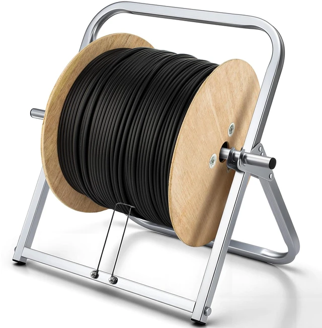 Main image of Durable Single Axle Cable Caddy, 16 x 20 in Wire Spool Rack Holder Cable Spool Holder, Commercial Industrial Steel Wire Rack Dispenser, up to 100 lb Capacity