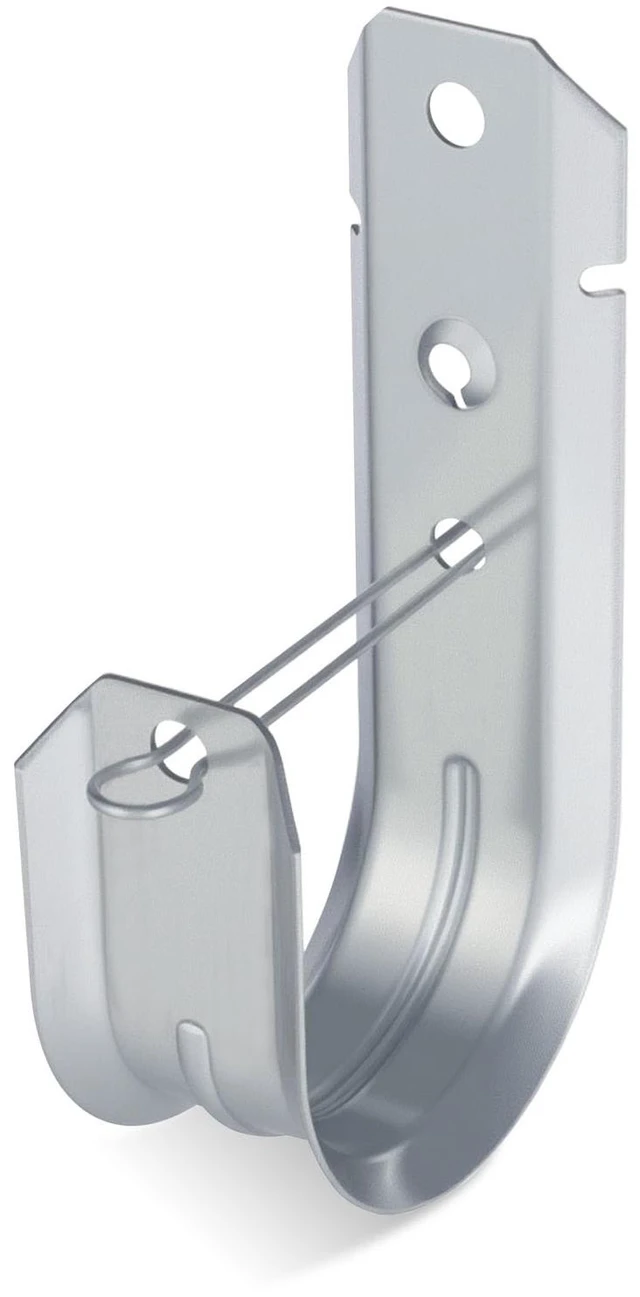 Main image of 25 Pcs 2" Galvanized Steel J-Hooks, for Cable Management Heavy Duty Wall Mount Cable Support J Hook with Retainer Clip for Cable Management