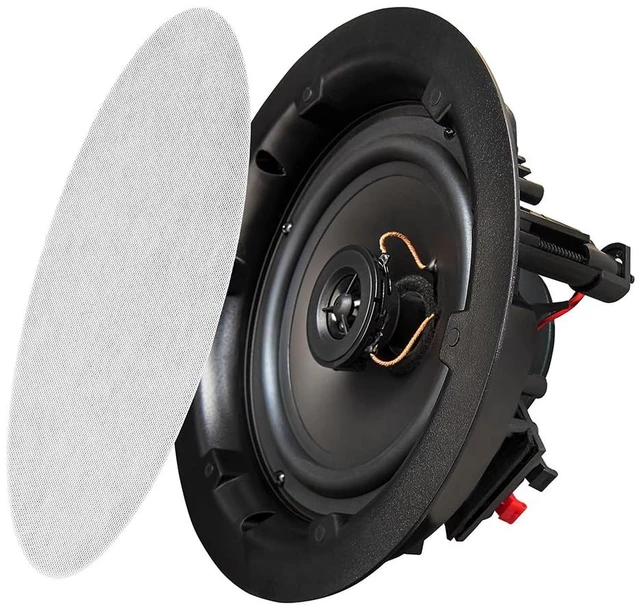 Main image of 6.5" in Ceiling Speaker Pair 120W, Trimless Magnetic Grille, Pivoting Tweeter, Paintable Grille ACE600