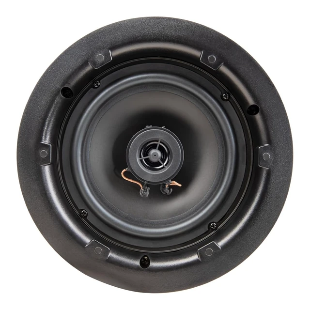 Alt view image 4 of 7 - 6.5" in Ceiling Speaker Pair 120W, Trimless Magnetic Grille, Pivoting Tweeter, Paintable Grille ACE600