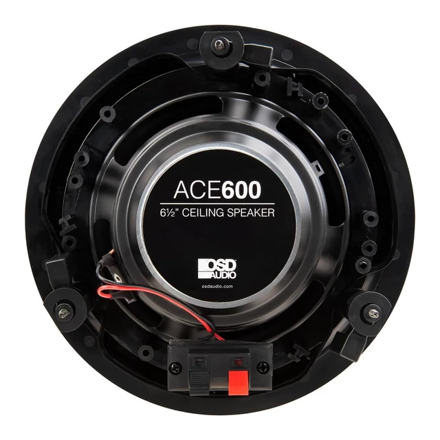 Alt view image 6 of 7 - 6.5" in Ceiling Speaker Pair 120W, Trimless Magnetic Grille, Pivoting Tweeter, Paintable Grille ACE600