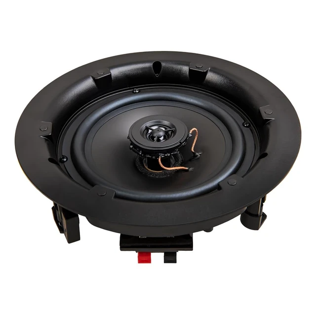 Alt view image 7 of 7 - 6.5" in Ceiling Speaker Pair 120W, Trimless Magnetic Grille, Pivoting Tweeter, Paintable Grille ACE600