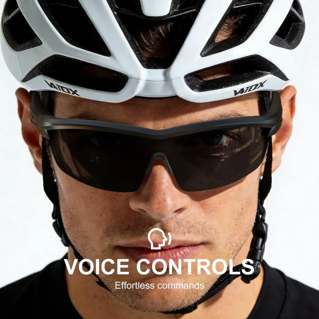 Alt view image 5 of 7 - Waterproof Bluetooth Glasses for Cycling Running Black and Black Bluetooth Sunglasses, Smart Glasses, Polarized Lenses,Bluetooth Glasses for Women&Men, Long Battery Life