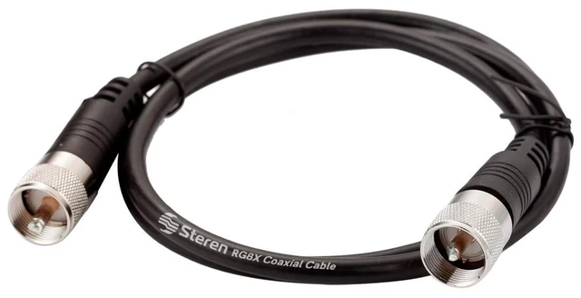 Main image of RG8X Coaxial Cable 6 ft 2 Pack, CB Coax Cable with PL259 UHF Connectors, Male to Male Low Loss 50 Ohm for HAM Radio, LMR400, Antenna Analyzer
