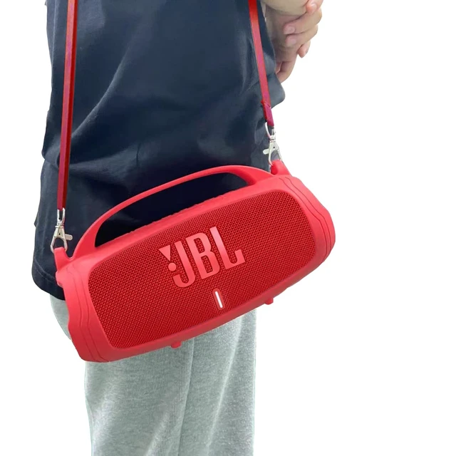 Alt view image 3 of 6 - Silicone Cover Case for JBL Charge 5 Portable Bluetooth Speaker Protective Skin Holder for JBL Charge 5 Speaker Accessories, NOT Fit Wi-Fi Version (Red Case)