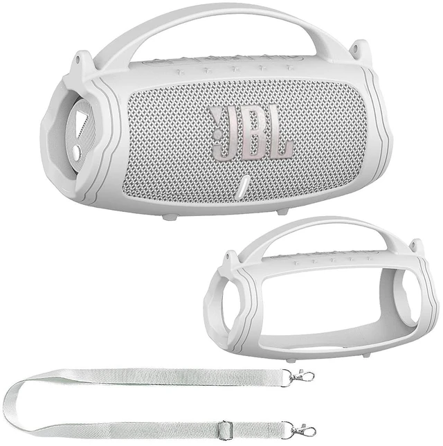 Main image of Silicone Cover Case for JBL Charge 5 Portable Bluetooth Speaker Protective Skin Holder for JBL Charge 5 Speaker Accessories, NOT Fit Wi-Fi Version (White Case)