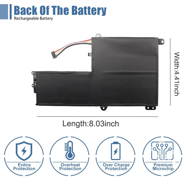 Alt view image 5 of 7 - L14M2P21 Laptop Battery Replacement for Lenovo IdeaPad 330S-14AST 330S-14IKB 330S-15ARR 330S-15AST 330S-15IKB Series 5B10Q39203 5B10Q39204 L14L2P21 5B10Q39206 5B10W67199 7.4V 30Wh/4050mAh