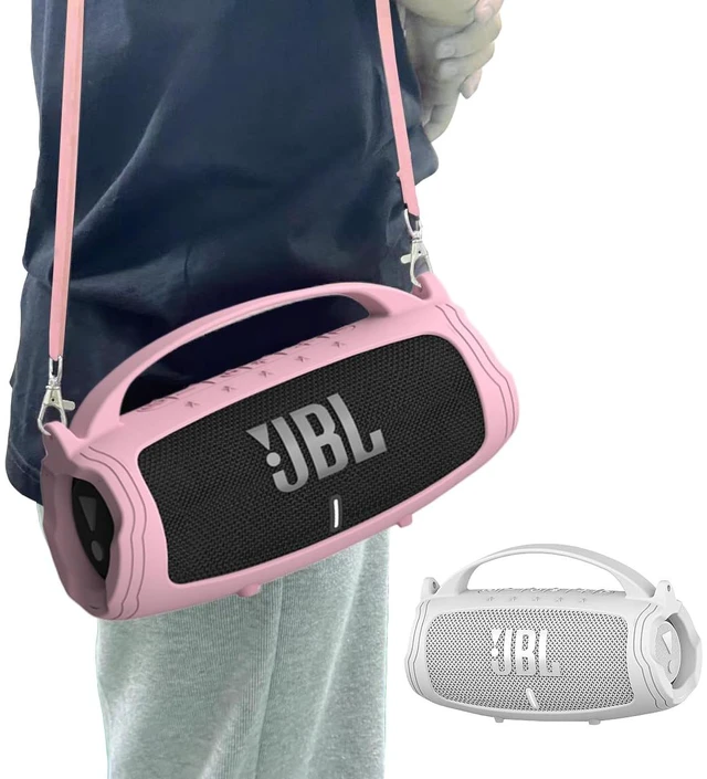 Alt view image 3 of 6 - Silicone Cover Case for JBL Charge 5 Portable Bluetooth Speaker Protective Skin Holder for JBL Charge 5 Speaker Accessories, NOT Fit Wi-Fi Version (White Case)
