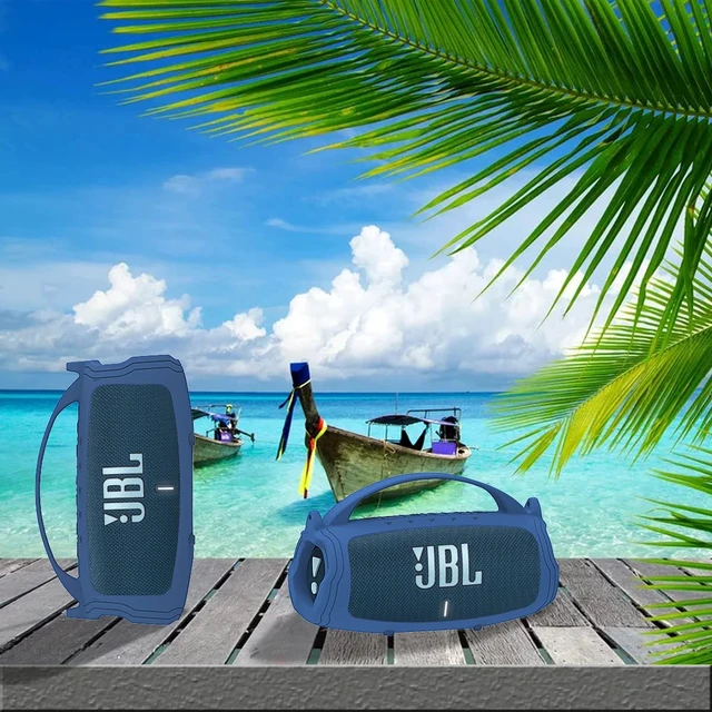 Alt view image 6 of 6 - Silicone Cover Case for JBL Charge 5 Portable Bluetooth Speaker Protective Skin Holder for JBL Charge 5 Speaker Accessories, NOT Fit Wi-Fi Version (Blue Case)