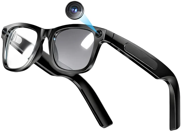 Main image of AI Smart Glasses with Camera,Photo Capture &4k Video Recording Glasses,Real-Time Translation, Open-Ear Audio, Object Recognition, Camera Sunglasses with AI Assistant for Vlogging, Travel, Fishing
