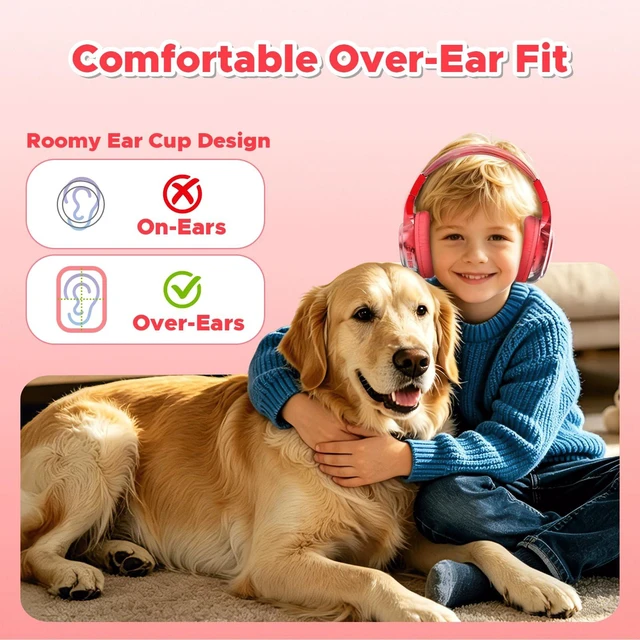 Alt view image 2 of 7 - Kids Bluetooth Headphones with mic, 74/85dB Limited, 65H Playtime Fast charging, Bluetooth 5.4, foldable over-ear, AUX for iPad, tablet, airplane, Wireless headphones for kids, Bolt Series