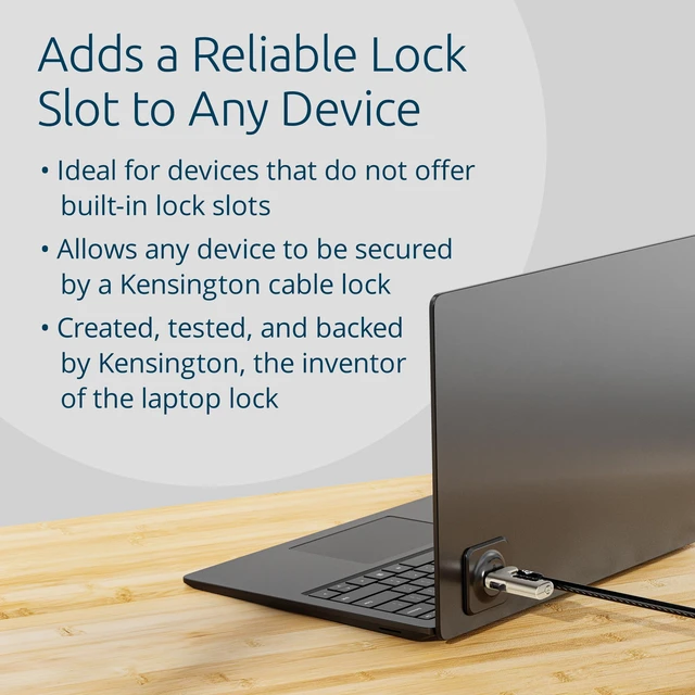 Alt view image 2 of 5 - Computer Lock Adapter Kit - Lock and Adhesive Adapter K60206WW