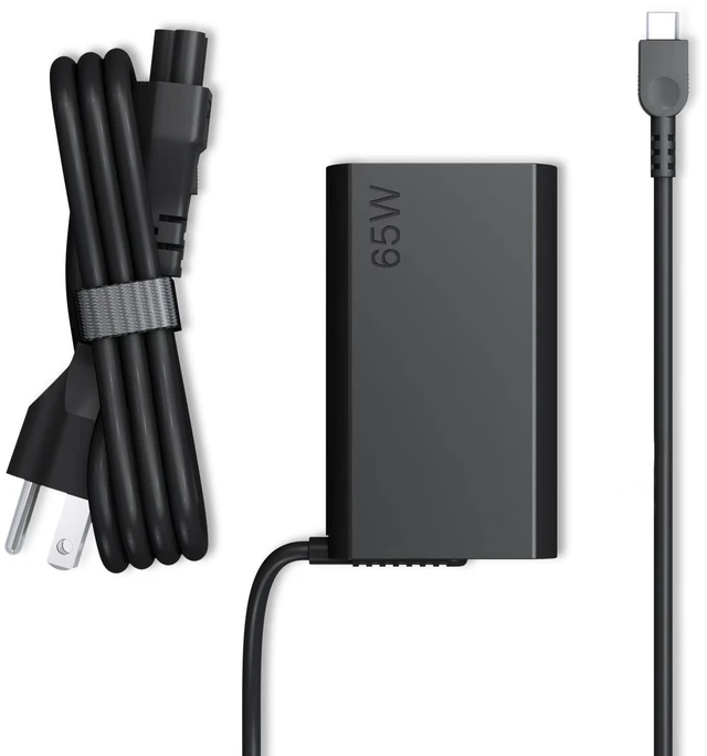 Main image of 2026 New Slim 65W USB C Laptop Charger Compatible with Lenovo Thinkpad/Yoga 7i 9i L13 /Chromebook/ThinkBook 14 16 Type C Power Adapter